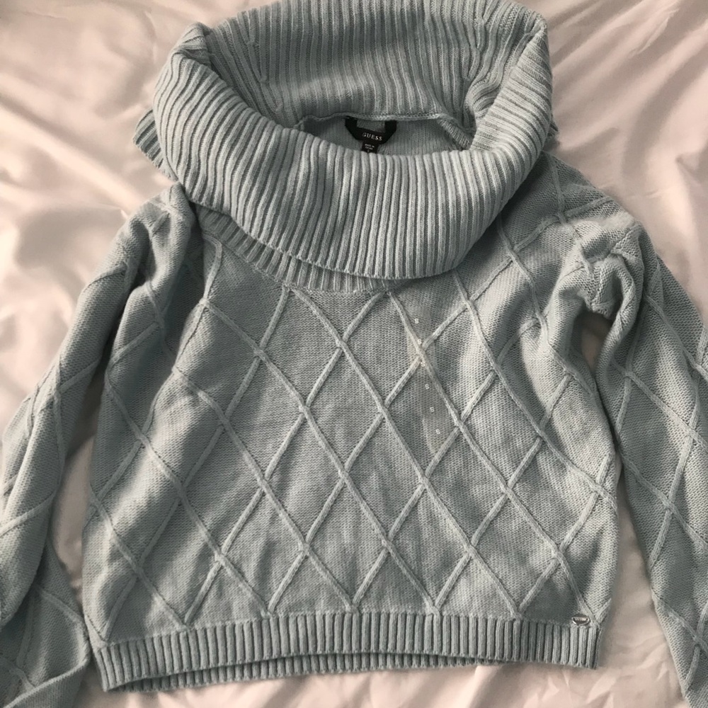 Guess Light Blue Turtleneck